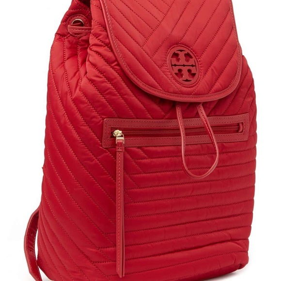 HP3 New ♥️ Tory Burch Quilted Nylon Backpack - Picture 10 of 14